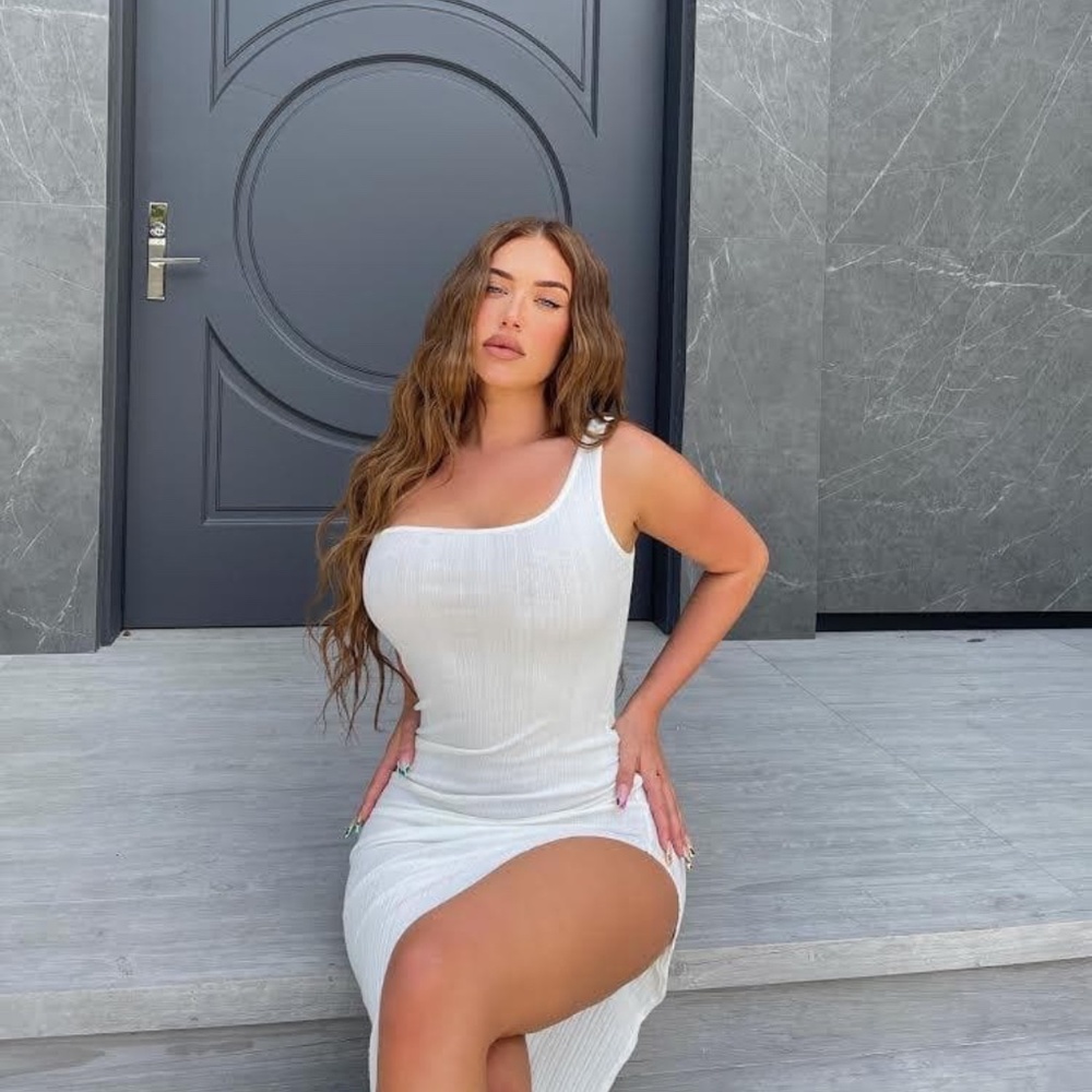 Harmony High Slit Dress Medium / Ivory